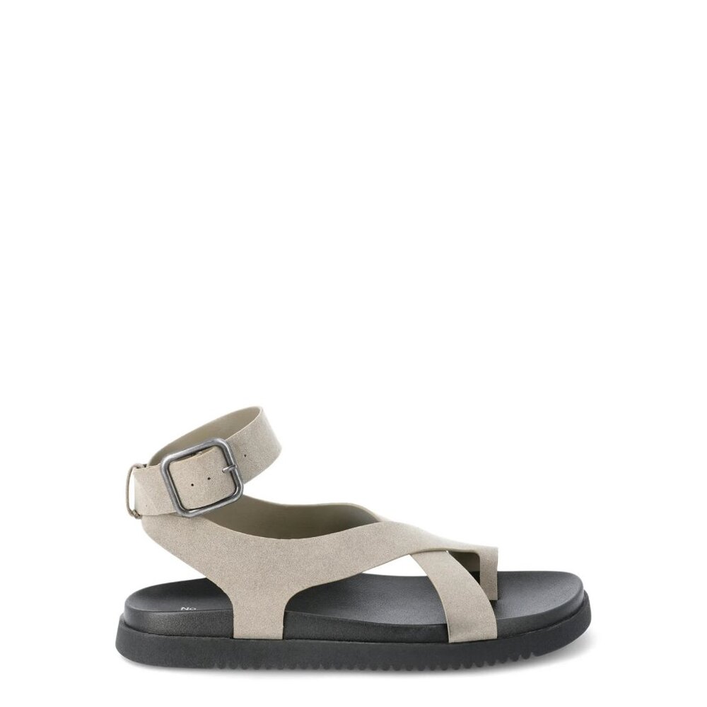 No Boundaries Women's X-Strap Toe Loop Sandals, Size 7, Adjustable Straps, Flat - Picture 4 of 5